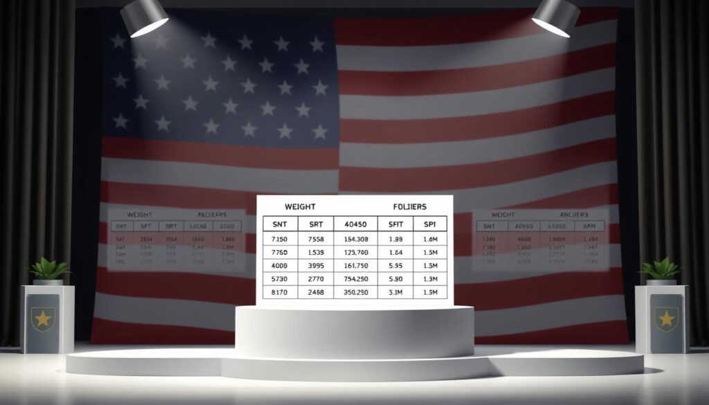 Army weight requirements comparison