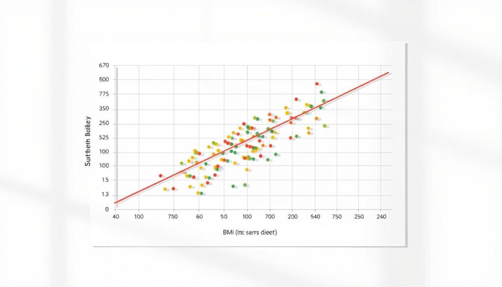 BMI and diet quality correlation analysis