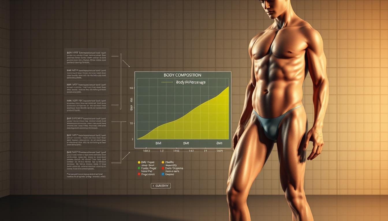 Body fat percentage vs BMI chart