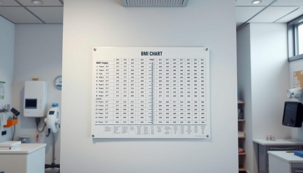 Body mass index chart for occupational health
