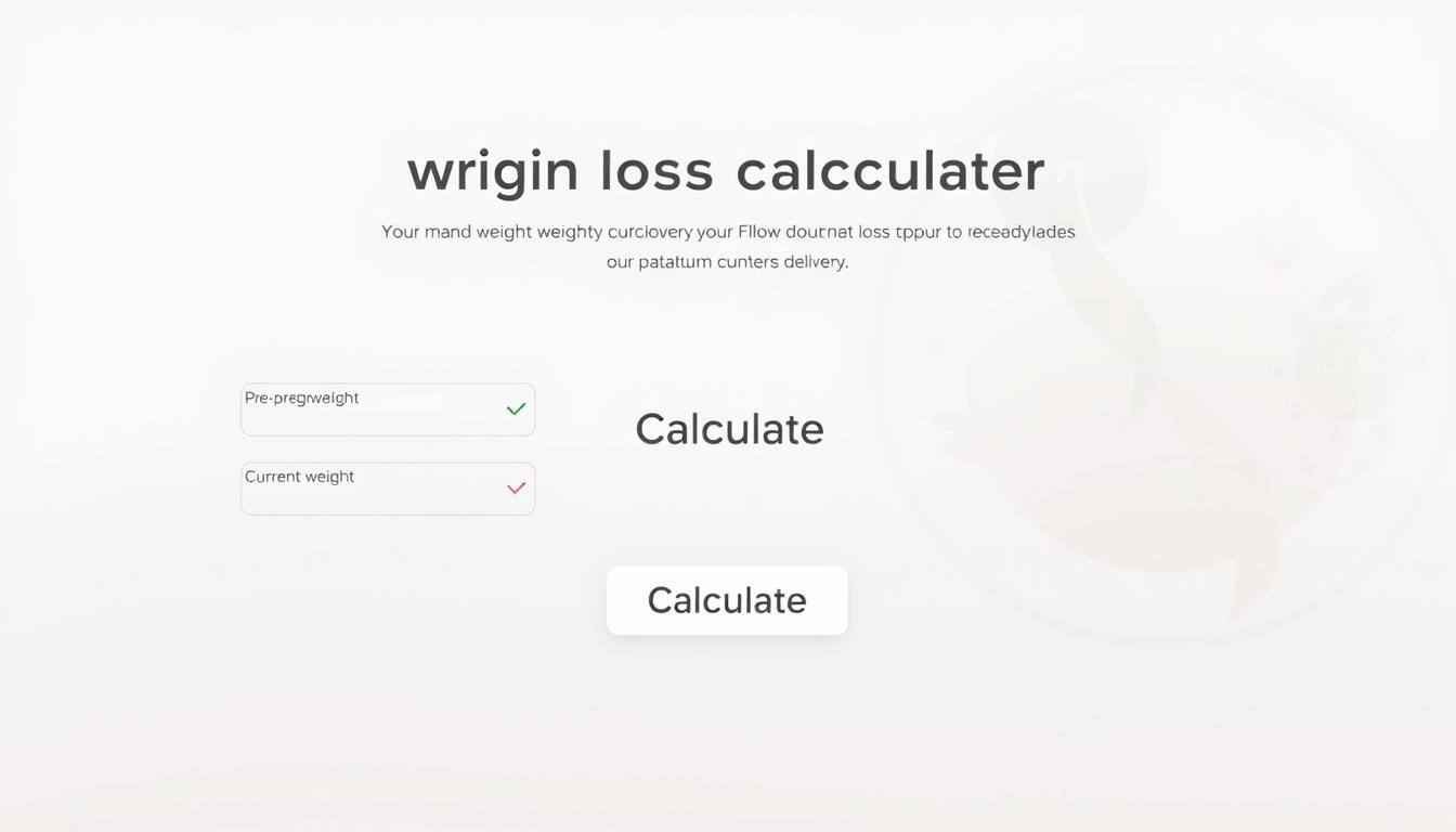 Weight loss after pregnancy calculator