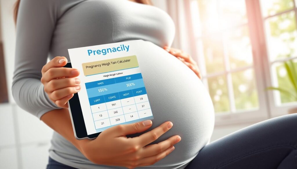 pregnancy weight gain calculator by trimester