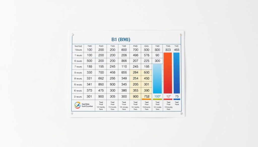 BMI calculation chart