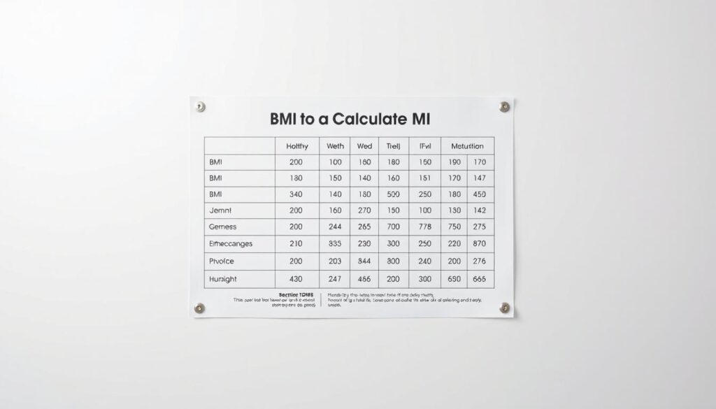 BMI calculation chart for seniors
