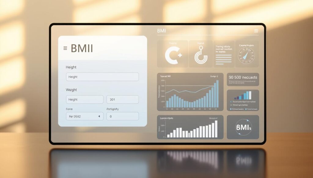 BMI calculator interface