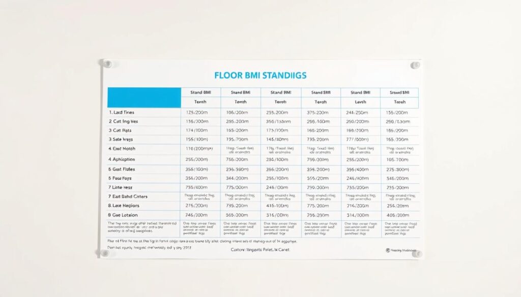 BMI categories chart