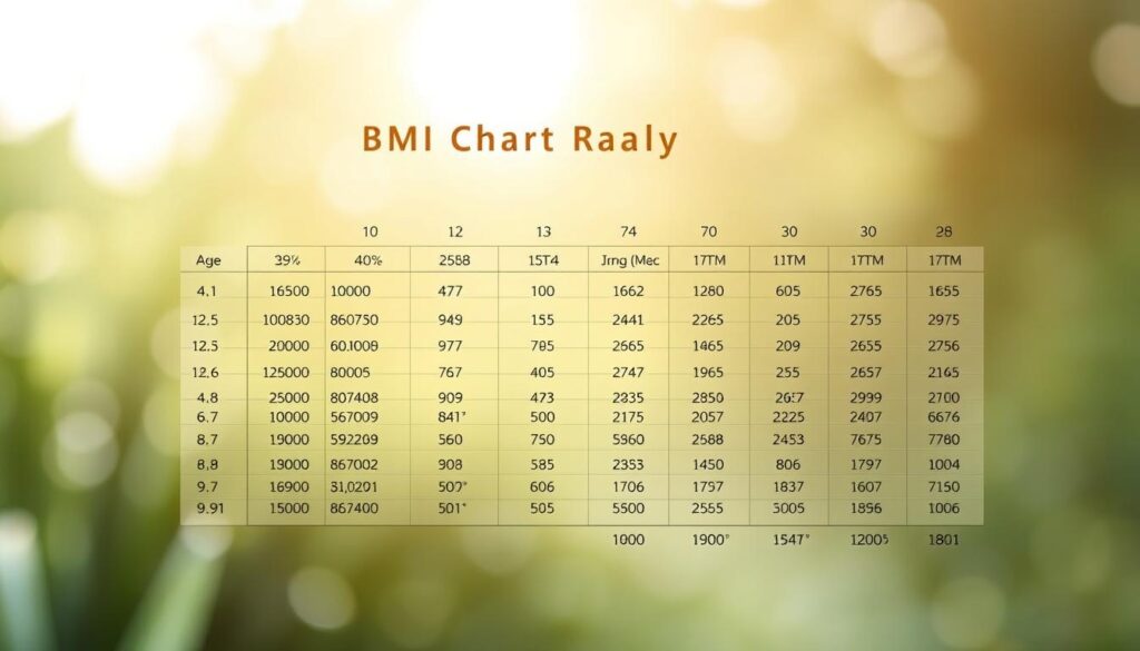 BMI chart by age