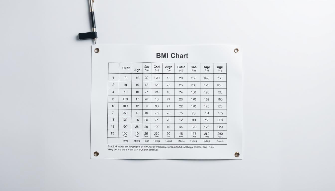 BMI chart by age and gender
