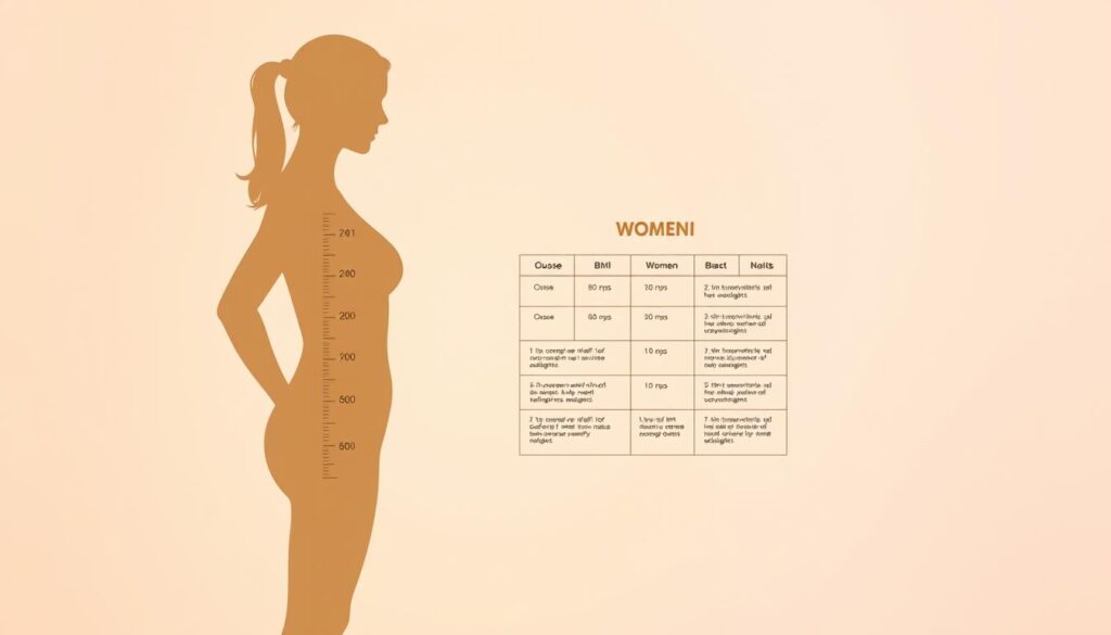 BMI health indicator for women