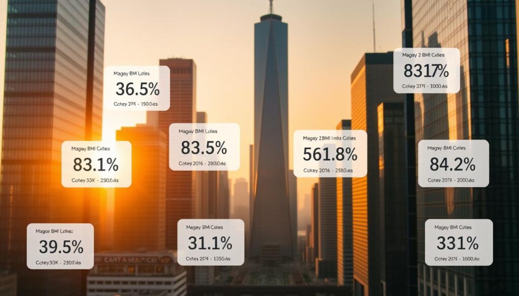 BMI statistics in major cities