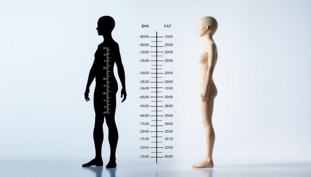 BMI vs body fat percentage comparison