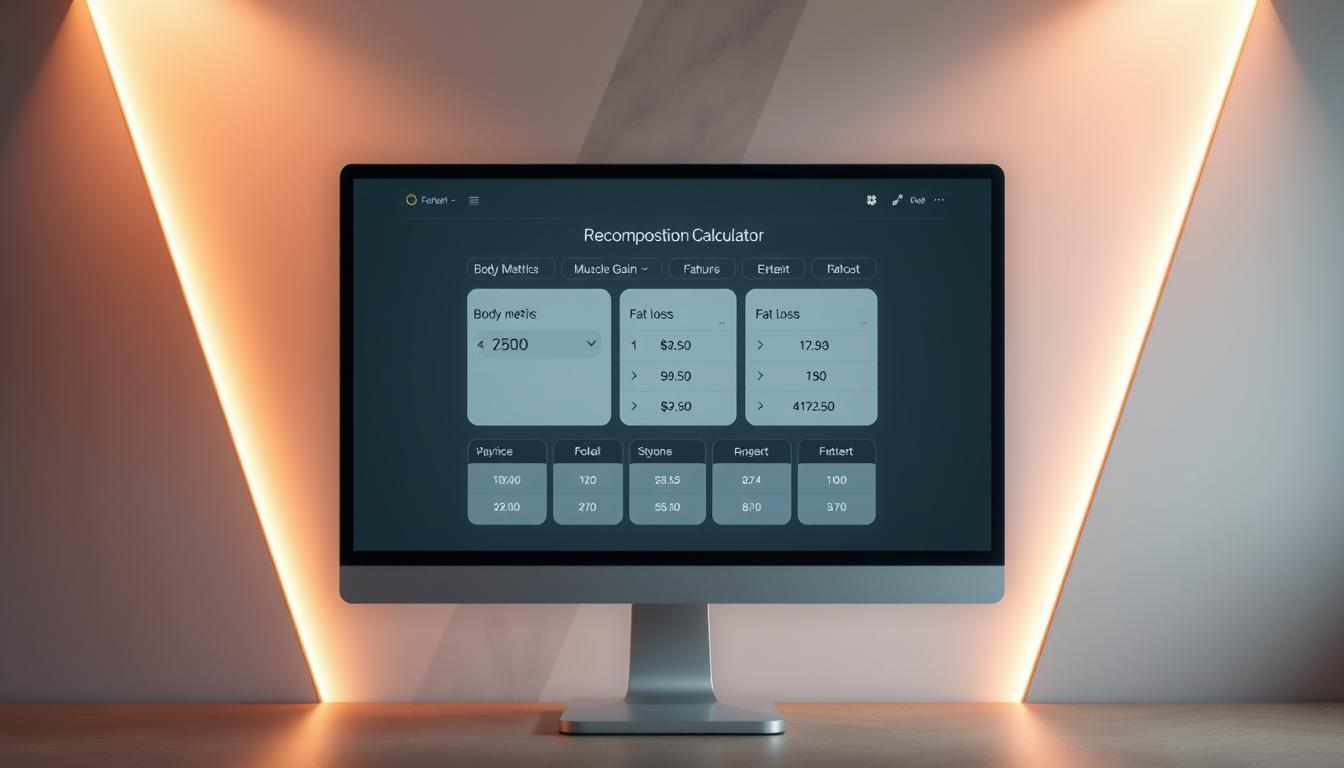 Body recomposition calculator (muscle gain + fat loss)