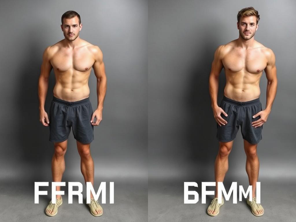Comparison of two individuals with identical BMI but different FFMI scores