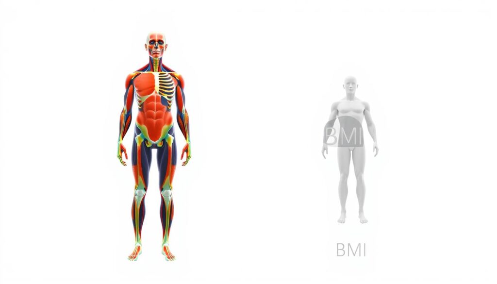 DEXA scan vs BMI comparison