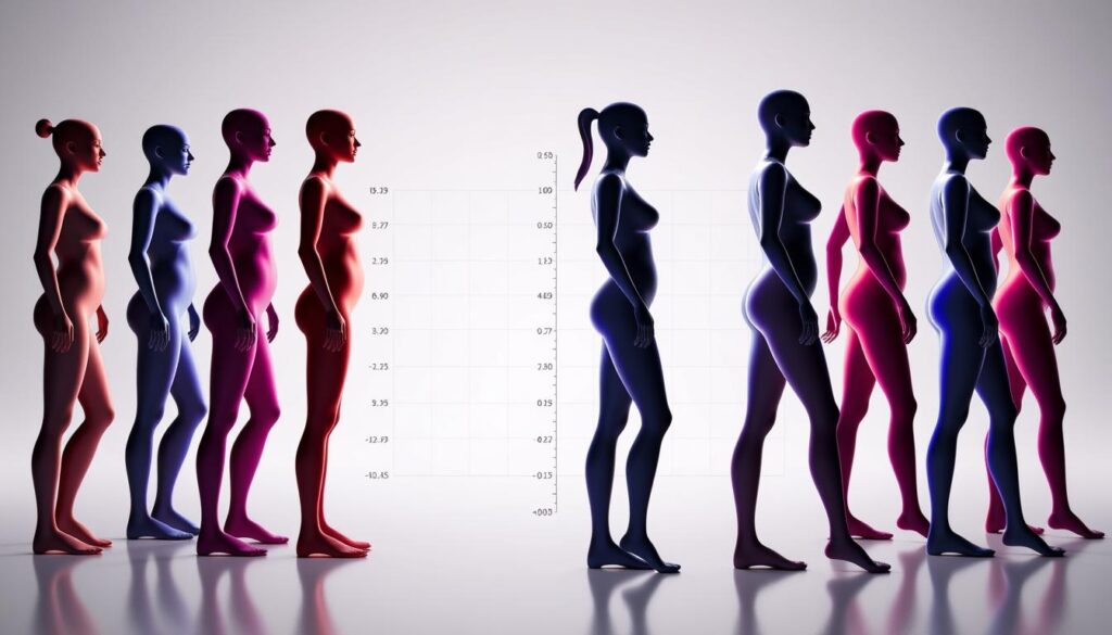 NHANES body shape metrics