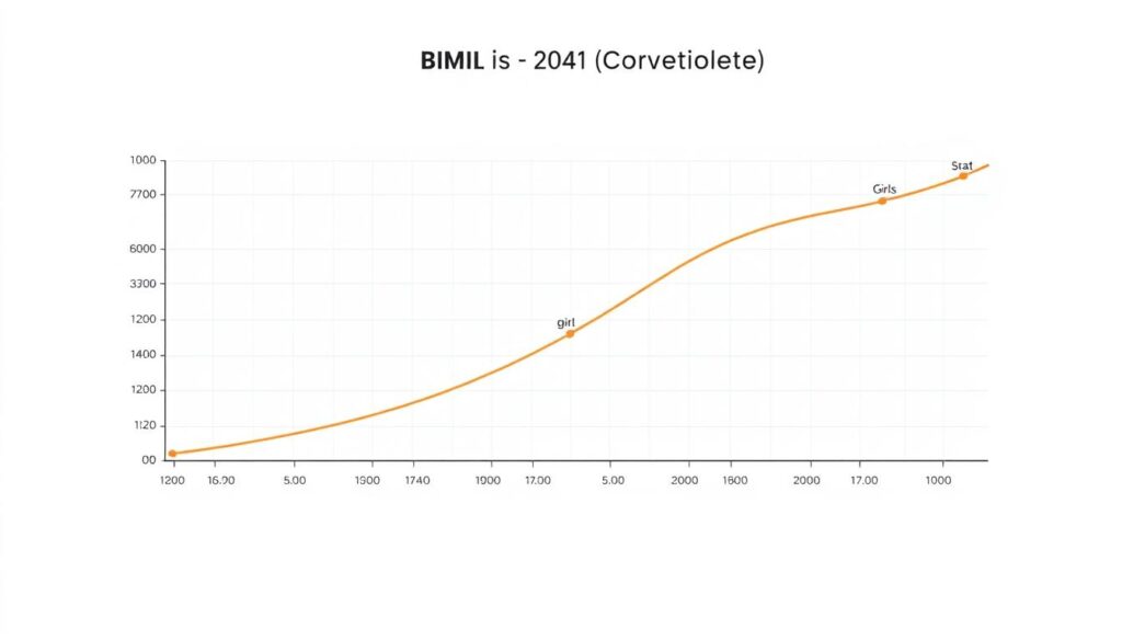 Pediatric BMI percentile growth chart