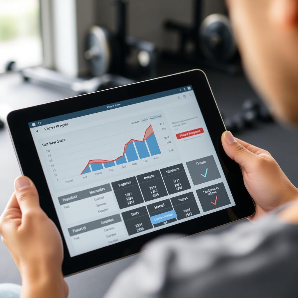 Person setting fitness goals based on FFMI measurements