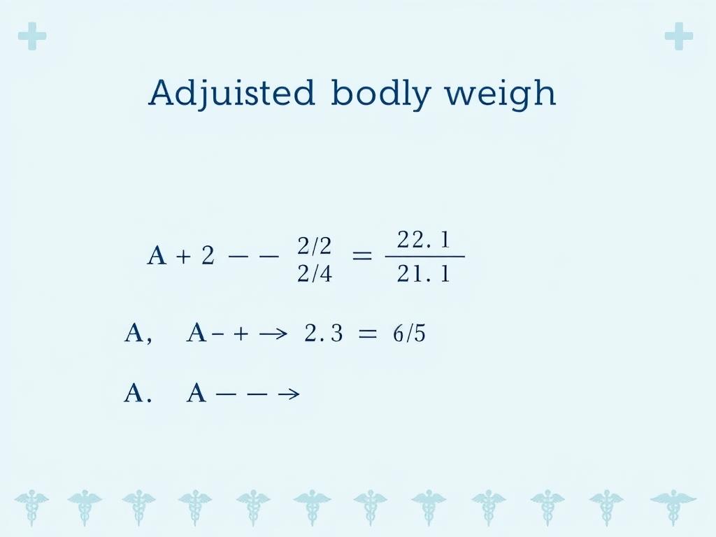 Visual representation of the Devine formula for adjusted body weight calculation