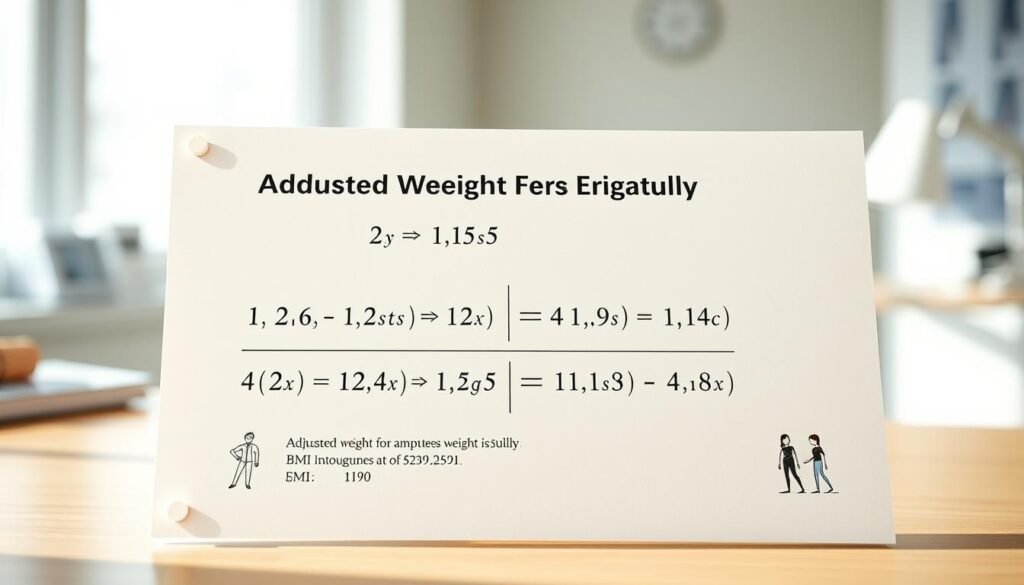 adjusted weight formula for limb loss