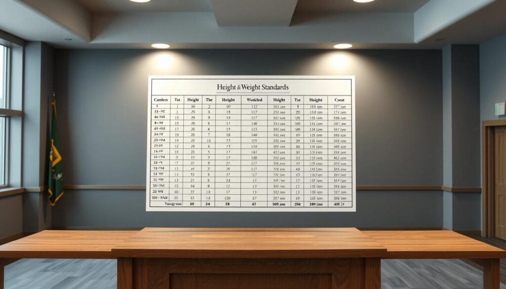 army height and weight standards