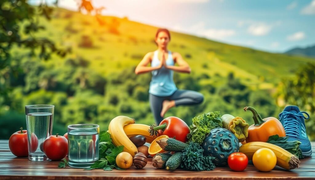 balanced diet and exercise routine