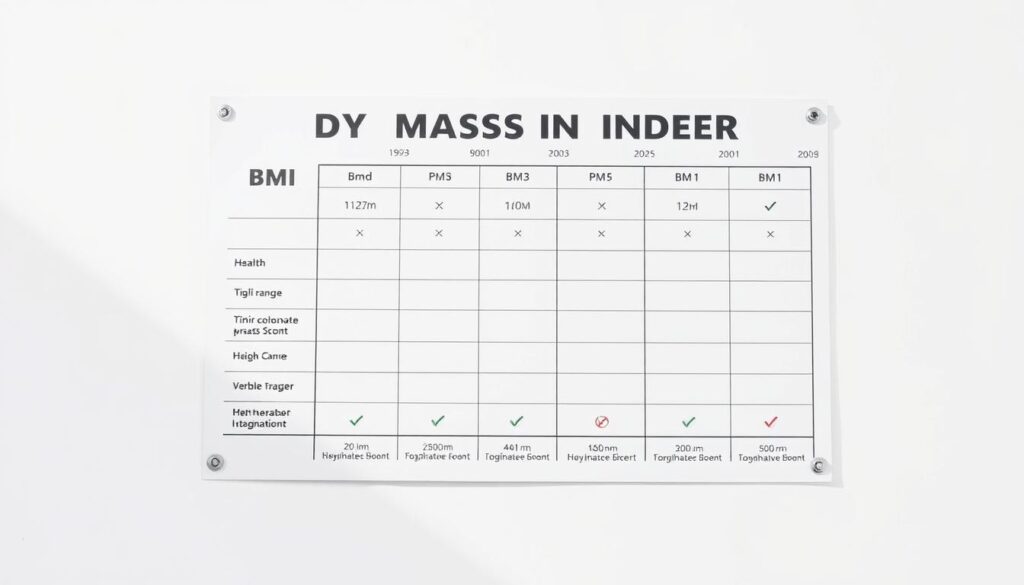 body mass index chart
