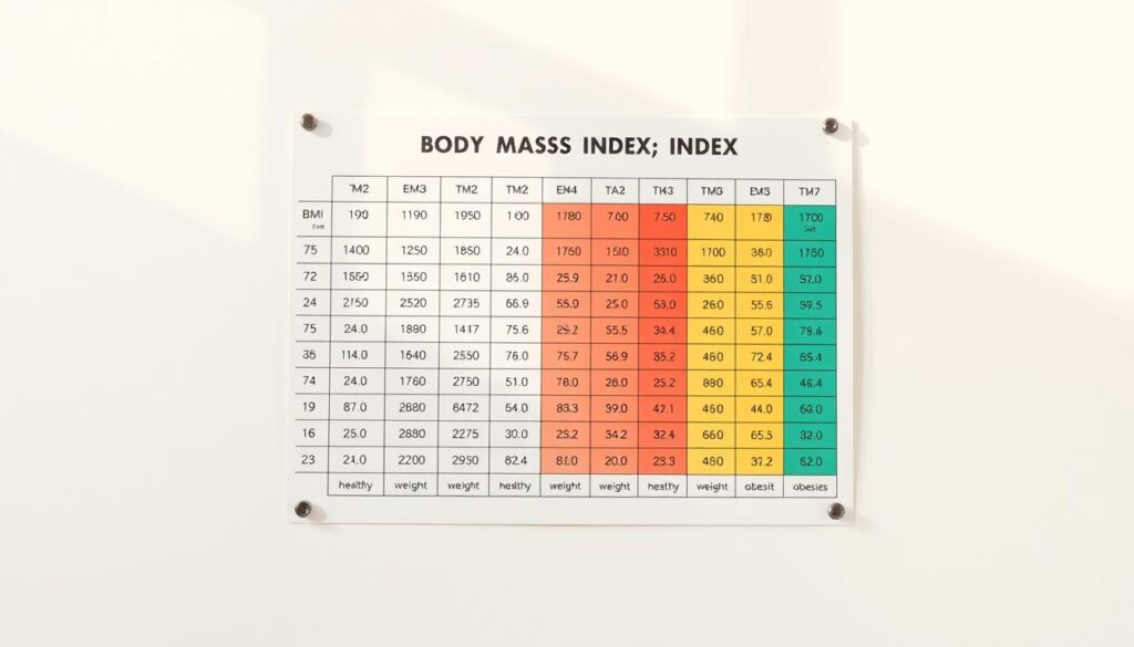 body mass index chart
