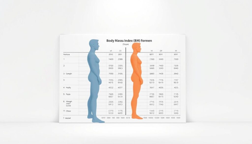 body mass index chart for men