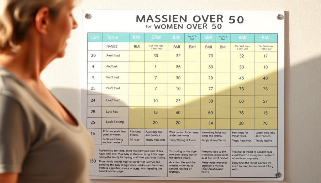 body mass index chart for women over 50