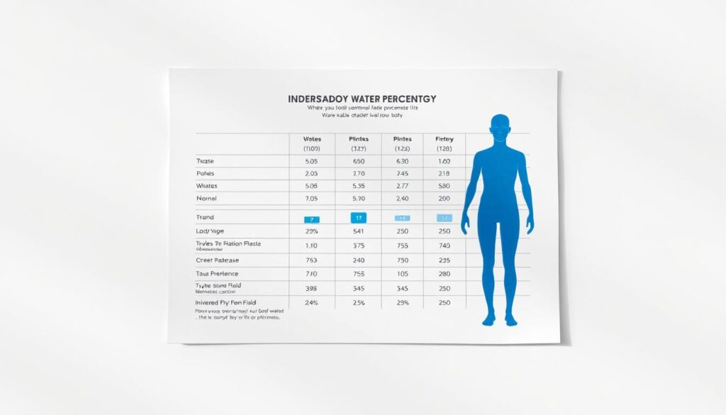 body water percentage chart