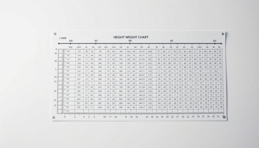 height weight chart components