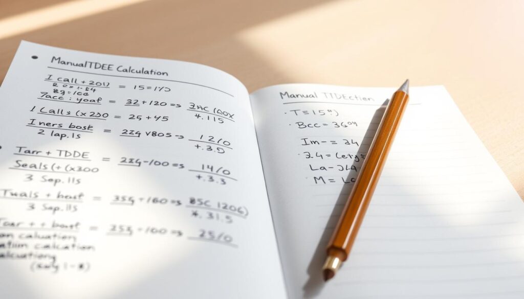 manual TDEE calculation steps