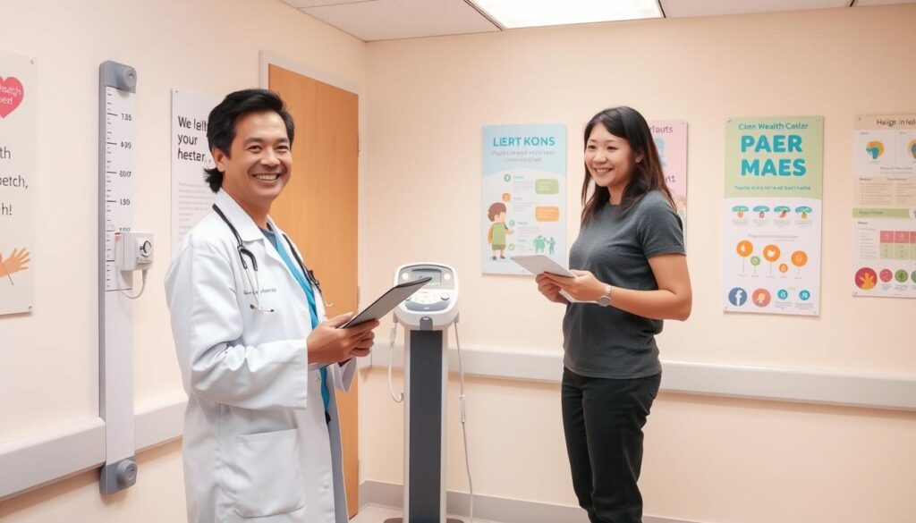 measuring height and weight for children