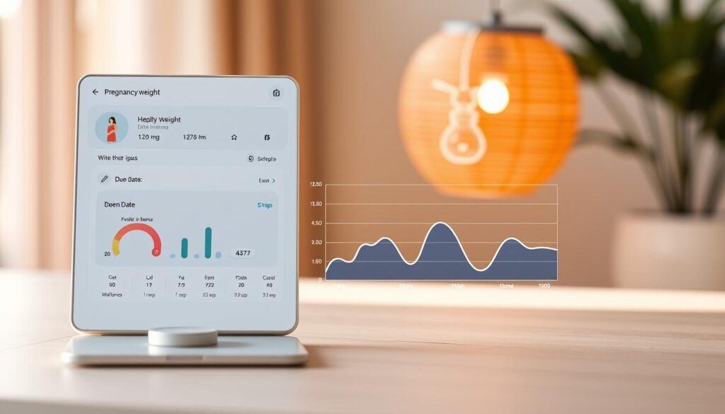 pregnancy weight tool interface