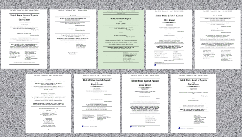 film-studios,-news-media,-and-even-competitor-lexisnexis-among-the-9-amicus-briefs-supporting-thomson-reuters’-copyright-case-against-ross